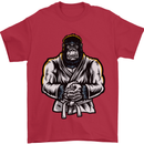 Jiu Jitsu Gorilla MMA Martial Arts Karate Mens T-Shirt Cotton Gildan Red