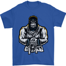 Jiu Jitsu Gorilla MMA Martial Arts Karate Mens T-Shirt Cotton Gildan Royal Blue