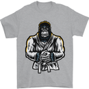 Jiu Jitsu Gorilla MMA Martial Arts Karate Mens T-Shirt Cotton Gildan Sports Grey