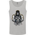 Jiu Jitsu Gorilla MMA Martial Arts Karate Mens Vest Tank Top Sports Grey
