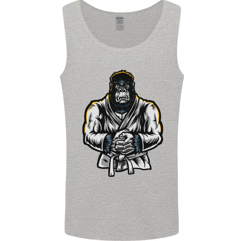 Jiu Jitsu Gorilla MMA Martial Arts Karate Mens Vest Tank Top Sports Grey