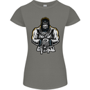 Jiu Jitsu Gorilla MMA Martial Arts Karate Womens Petite Cut T-Shirt Charcoal