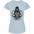 Jiu Jitsu Gorilla MMA Martial Arts Karate Womens Petite Cut T-Shirt Light Blue