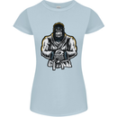 Jiu Jitsu Gorilla MMA Martial Arts Karate Womens Petite Cut T-Shirt Light Blue