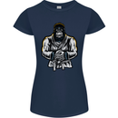 Jiu Jitsu Gorilla MMA Martial Arts Karate Womens Petite Cut T-Shirt Navy Blue