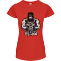 Jiu Jitsu Gorilla MMA Martial Arts Karate Womens Petite Cut T-Shirt Red