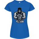 Jiu Jitsu Gorilla MMA Martial Arts Karate Womens Petite Cut T-Shirt Royal Blue