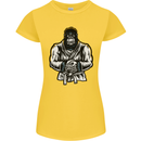 Jiu Jitsu Gorilla MMA Martial Arts Karate Womens Petite Cut T-Shirt Yellow