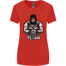 Jiu Jitsu Gorilla MMA Martial Arts Karate Womens Wider Cut T-Shirt Red