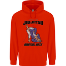 Jiu jitsu Word Cloud MMA Mixed Martial Arts Childrens Kids Hoodie Bright Red