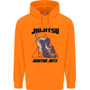 Jiu jitsu Word Cloud MMA Mixed Martial Arts Childrens Kids Hoodie Orange