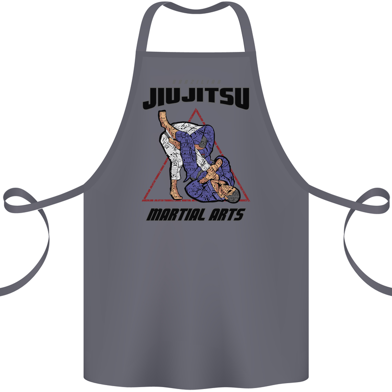 Jiu jitsu Word Cloud MMA Mixed Martial Arts Cotton Apron 100% Organic Steel