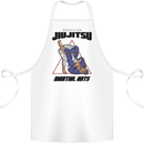 Jiu jitsu Word Cloud MMA Mixed Martial Arts Cotton Apron 100% Organic White