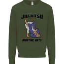 Jiu jitsu Word Cloud MMA Mixed Martial Arts Kids Sweatshirt Jumper Forest Green