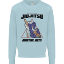 Jiu jitsu Word Cloud MMA Mixed Martial Arts Kids Sweatshirt Jumper Light Blue