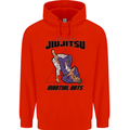 Jiu jitsu Word Cloud MMA Mixed Martial Arts Mens 80% Cotton Hoodie Bright Red