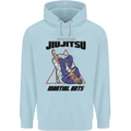 Jiu jitsu Word Cloud MMA Mixed Martial Arts Mens 80% Cotton Hoodie Light Blue