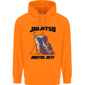 Jiu jitsu Word Cloud MMA Mixed Martial Arts Mens 80% Cotton Hoodie Orange