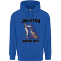 Jiu jitsu Word Cloud MMA Mixed Martial Arts Mens 80% Cotton Hoodie Royal Blue