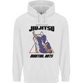 Jiu jitsu Word Cloud MMA Mixed Martial Arts Mens 80% Cotton Hoodie White