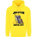 Jiu jitsu Word Cloud MMA Mixed Martial Arts Mens 80% Cotton Hoodie Yellow