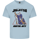 Jiu jitsu Word Cloud MMA Mixed Martial Arts Mens Cotton T-Shirt Tee Top Light Blue
