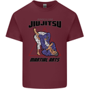 Jiu jitsu Word Cloud MMA Mixed Martial Arts Mens Cotton T-Shirt Tee Top Maroon