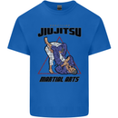 Jiu jitsu Word Cloud MMA Mixed Martial Arts Mens Cotton T-Shirt Tee Top Royal Blue
