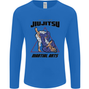 Jiu jitsu Word Cloud MMA Mixed Martial Arts Mens Long Sleeve T-Shirt Royal Blue