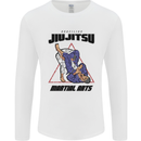 Jiu jitsu Word Cloud MMA Mixed Martial Arts Mens Long Sleeve T-Shirt White