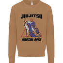 Jiu jitsu Word Cloud MMA Mixed Martial Arts Mens Sweatshirt Jumper Caramel Latte
