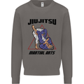 Jiu jitsu Word Cloud MMA Mixed Martial Arts Mens Sweatshirt Jumper Charcoal