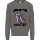 Jiu jitsu Word Cloud MMA Mixed Martial Arts Mens Sweatshirt Jumper Charcoal