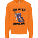 Jiu jitsu Word Cloud MMA Mixed Martial Arts Mens Sweatshirt Jumper Orange