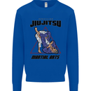 Jiu jitsu Word Cloud MMA Mixed Martial Arts Mens Sweatshirt Jumper Royal Blue