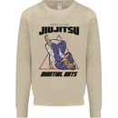 Jiu jitsu Word Cloud MMA Mixed Martial Arts Mens Sweatshirt Jumper Sand