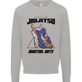 Jiu jitsu Word Cloud MMA Mixed Martial Arts Mens Sweatshirt Jumper Sports Grey