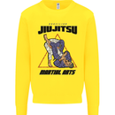 Jiu jitsu Word Cloud MMA Mixed Martial Arts Mens Sweatshirt Jumper Yellow