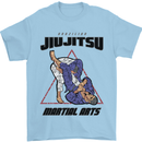 Jiu jitsu Word Cloud MMA Mixed Martial Arts Mens T-Shirt Cotton Gildan Light Blue