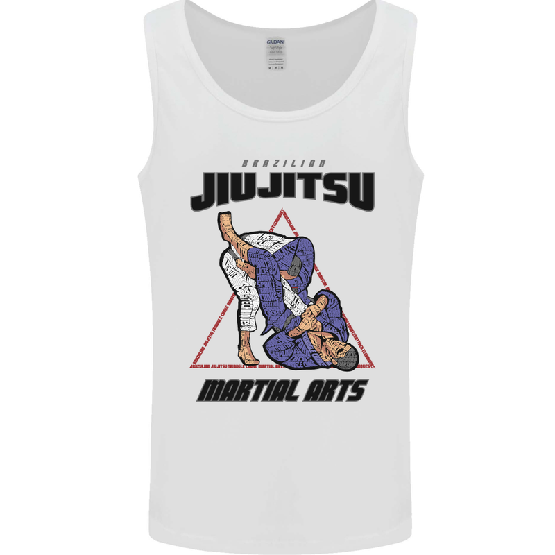 Jiu jitsu Word Cloud MMA Mixed Martial Arts Mens Vest Tank Top White