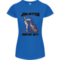 Jiu jitsu Word Cloud MMA Mixed Martial Arts Womens Petite Cut T-Shirt Royal Blue