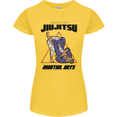 Jiu jitsu Word Cloud MMA Mixed Martial Arts Womens Petite Cut T-Shirt Yellow