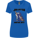 Jiu jitsu Word Cloud MMA Mixed Martial Arts Womens Wider Cut T-Shirt Royal Blue