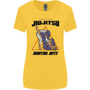 Jiu jitsu Word Cloud MMA Mixed Martial Arts Womens Wider Cut T-Shirt Yellow