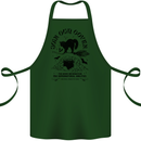 Join Our Coven Funny Halloween Cat Cotton Apron 100% Organic Forest Green