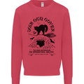 Join Our Coven Funny Halloween Cat Kids Sweatshirt Jumper Heliconia