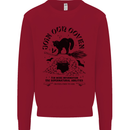 Join Our Coven Funny Halloween Cat Kids Sweatshirt Jumper Red