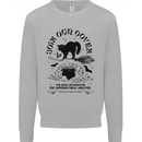 Join Our Coven Funny Halloween Cat Kids Sweatshirt Jumper Sports Grey
