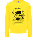 Join Our Coven Funny Halloween Cat Kids Sweatshirt Jumper Yellow