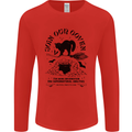 Join Our Coven Funny Halloween Cat Mens Long Sleeve T-Shirt Red